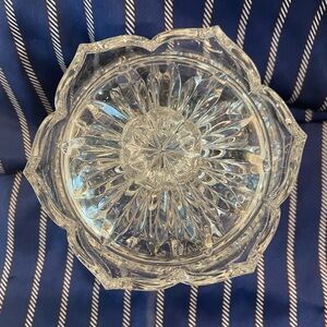 Gorham Full Lead Crystal Lotus Candy Box Vintage 1990s